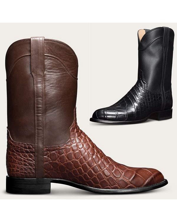 MEN'S VINTAGE CROCODILE WESTERN COWBOY BOOTS