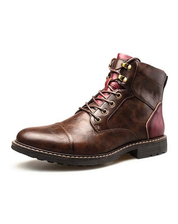 MEN'S PATCHWORK ANKLE BOOTS 27607163W