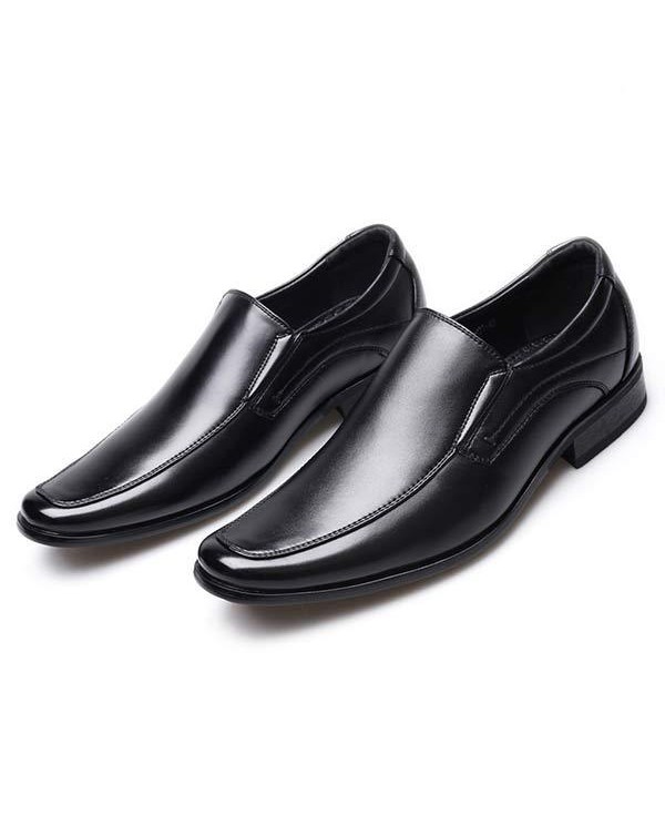 MEN'S SLIP ON SMALL SQUARE LEATHER SHOES 17995831