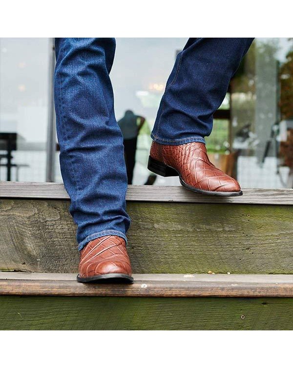 MEN'S VINTAGE CROCODILE WESTERN COWBOY BOOTS