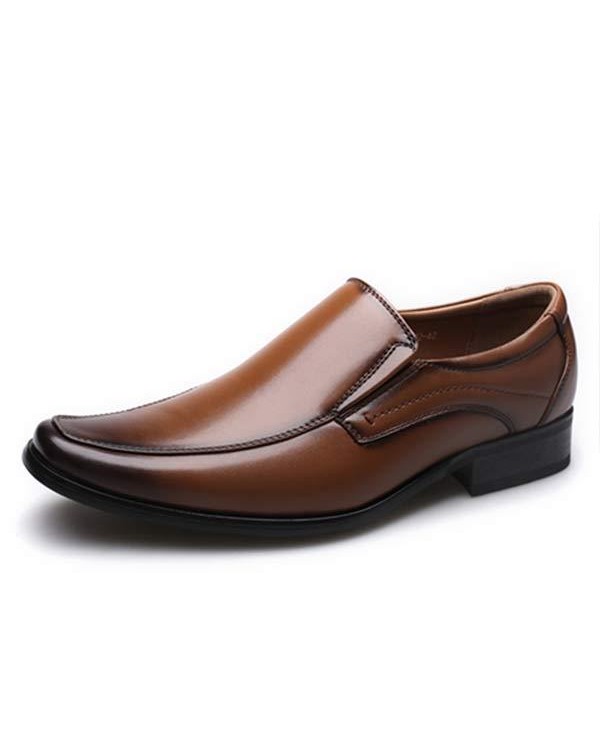 MEN'S SLIP ON SMALL SQUARE LEATHER SHOES 17995831