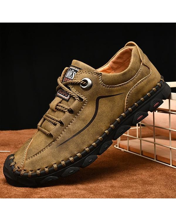 MEN'S CASUAL LACE UP HANDMADE SHOES 26804208M