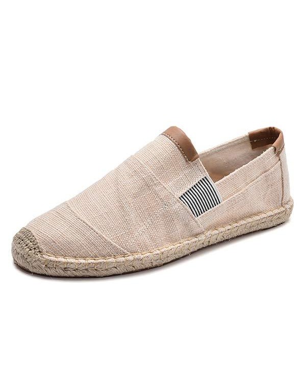 MEN'S LINEN CANVAS FISHERMAN'S SHOES 47496696