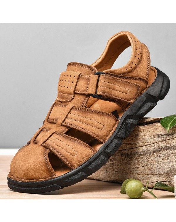 Men's Leather Sandals Casual Beach Shoes 44886618Z