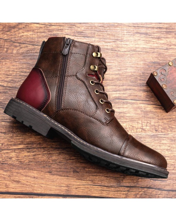 MEN'S PATCHWORK ANKLE BOOTS 27607163W